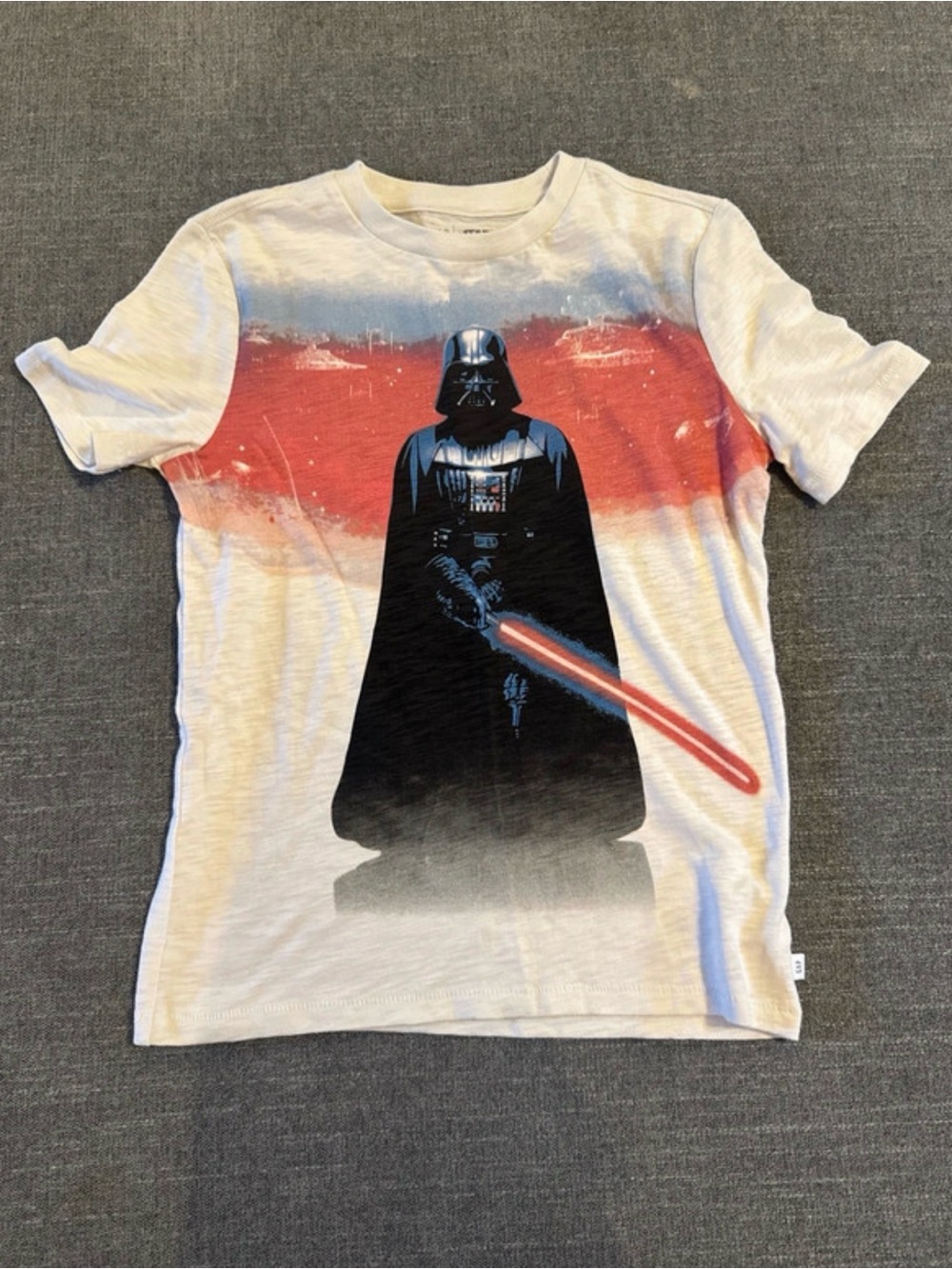 Darth Vader Gap Kids Graphic Tee - White with Red Accent